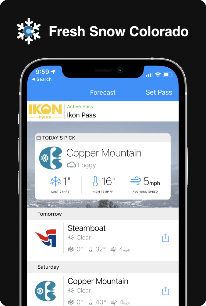 freshsnow app screenshots