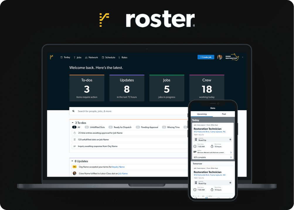 roster app screenshots